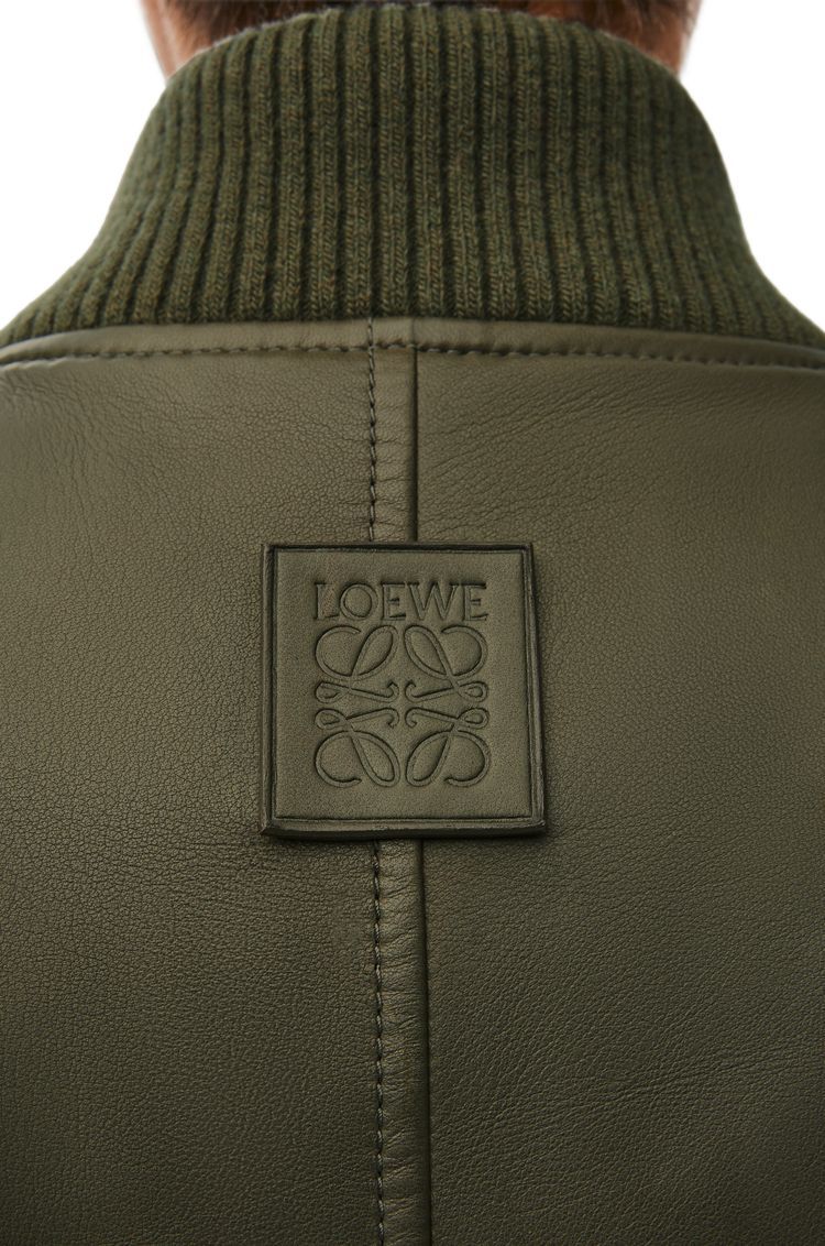 Bomber jacket in nappa lambskin