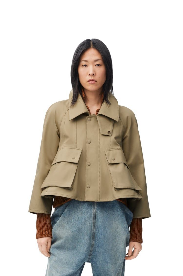 Trapeze jacket in cotton