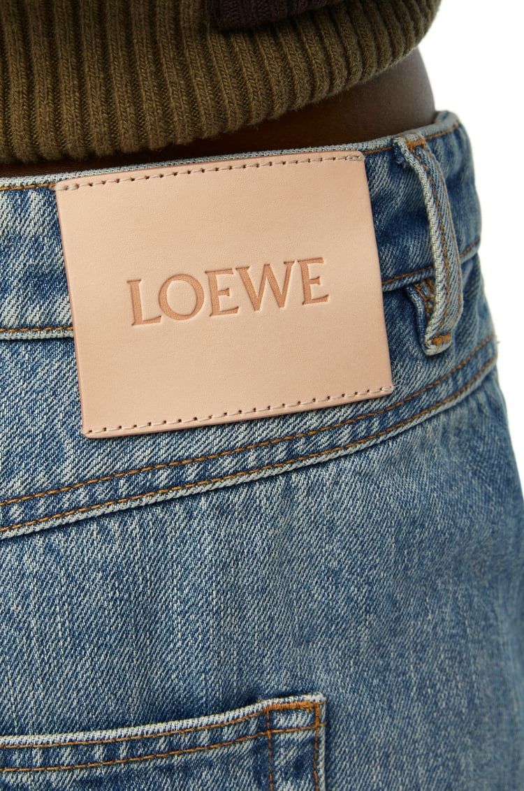 Deconstructed jeans in denim