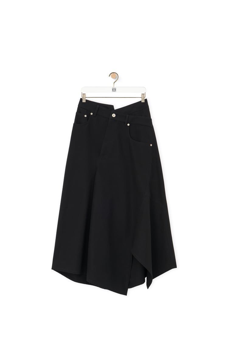 Asymmetric skirt in cotton