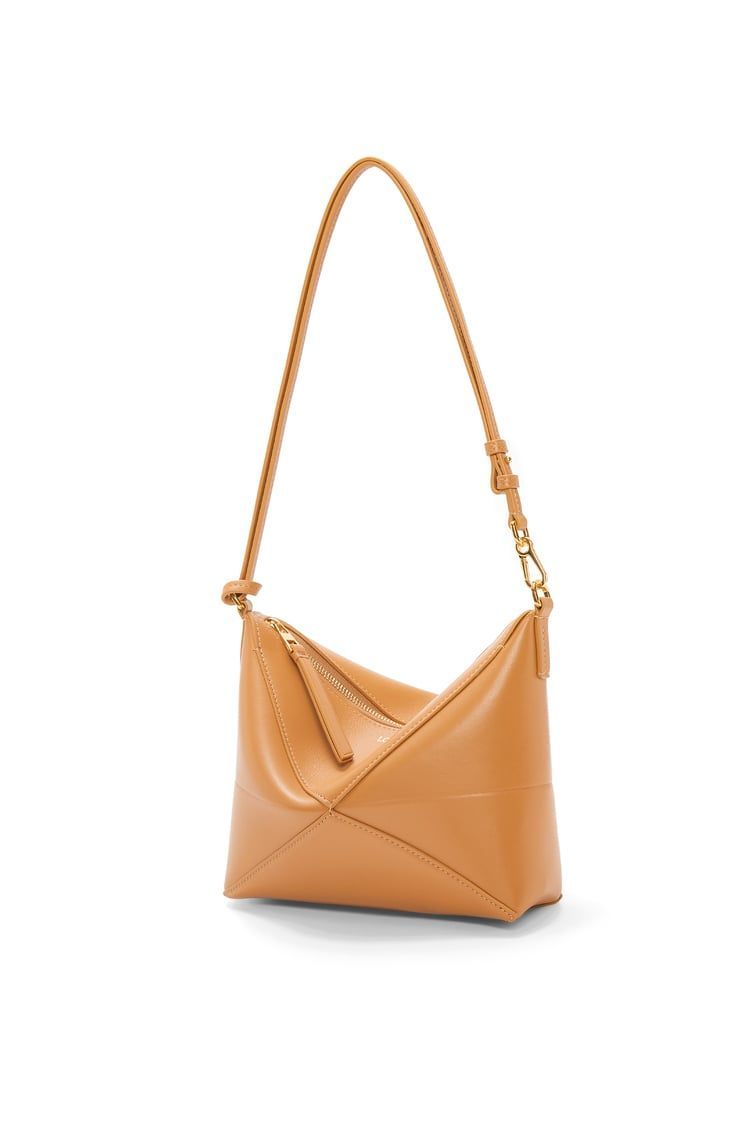Puzzle Fold pouch in shiny nappa calfskin