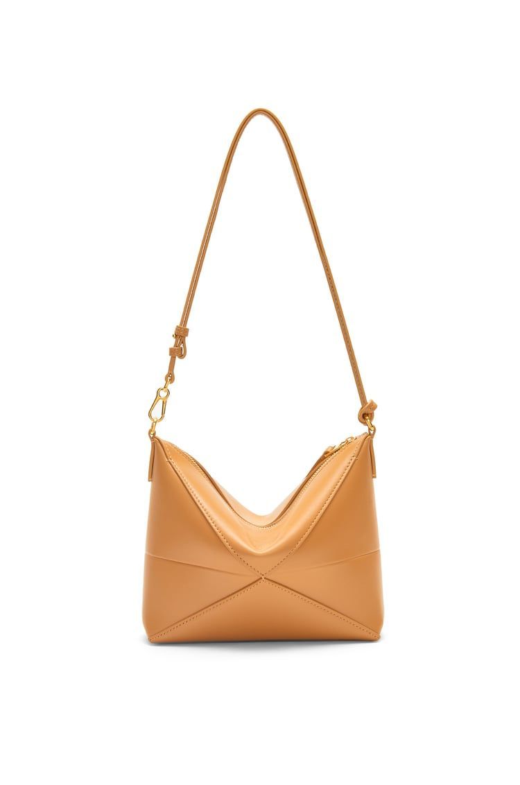 Puzzle Fold pouch in shiny nappa calfskin