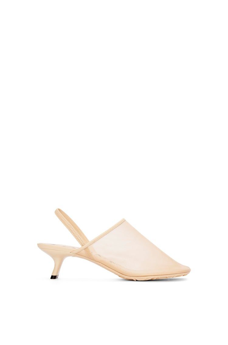 Petal slingback heel sandal in mesh