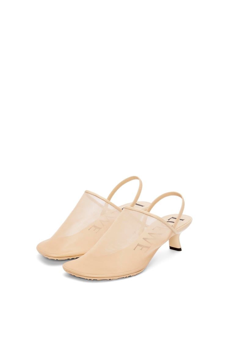 Petal slingback heel sandal in mesh