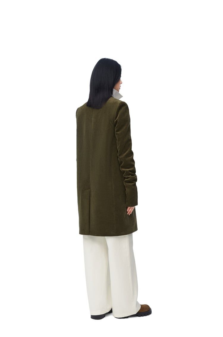 Tailored jacket in cotton and cashmere