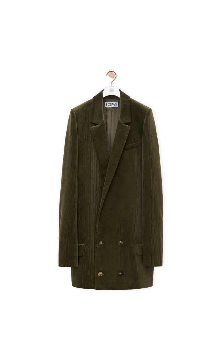 Tailored jacket in cotton and cashmere
