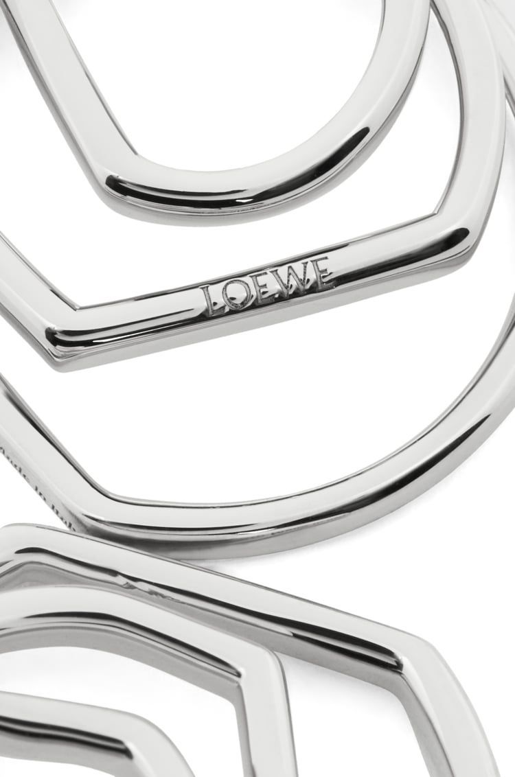 Stacked hoop earrings in sterling silver