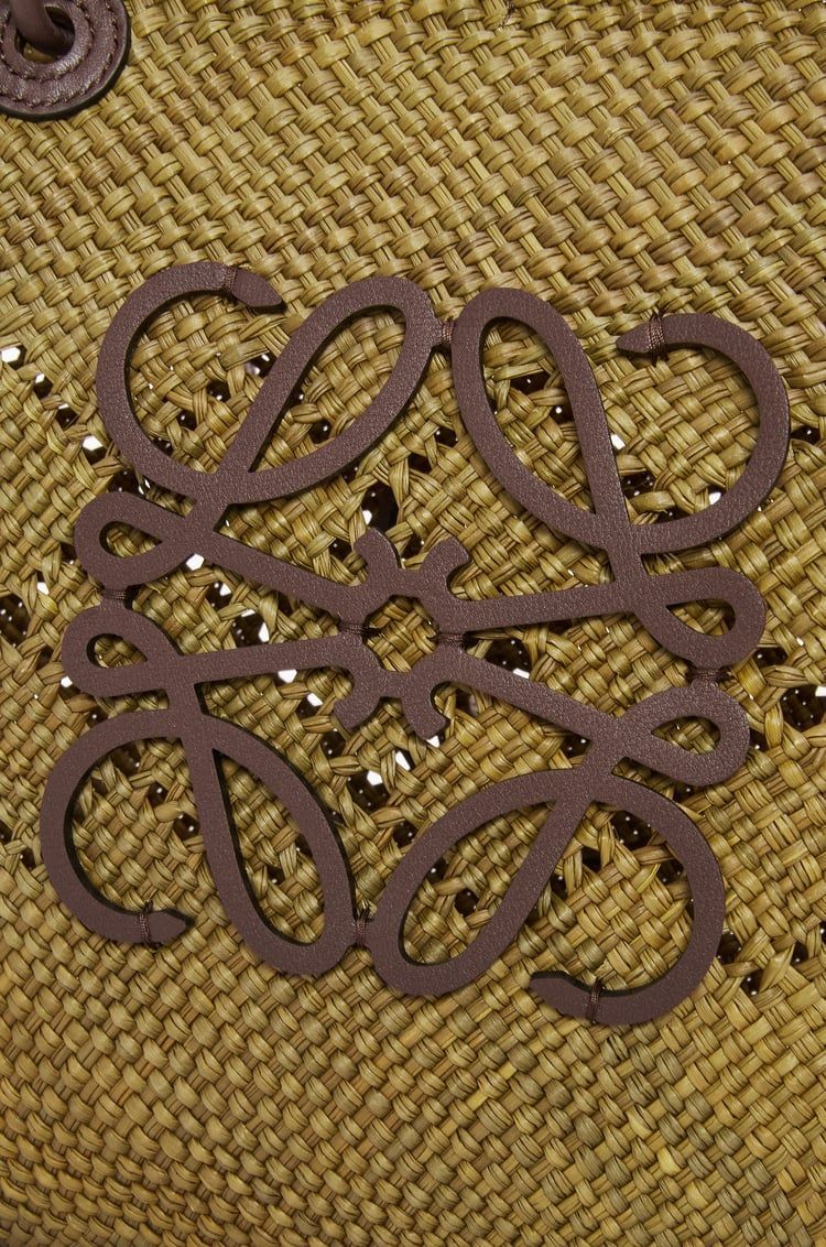 Medium Anagram Basket bag in iraca palm and calfskin