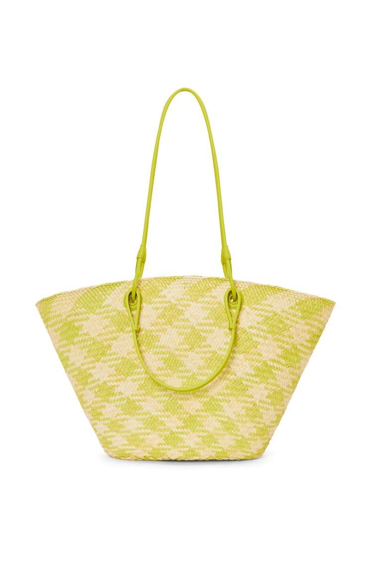 Anagram Basket bag in iraca palm and calfskin