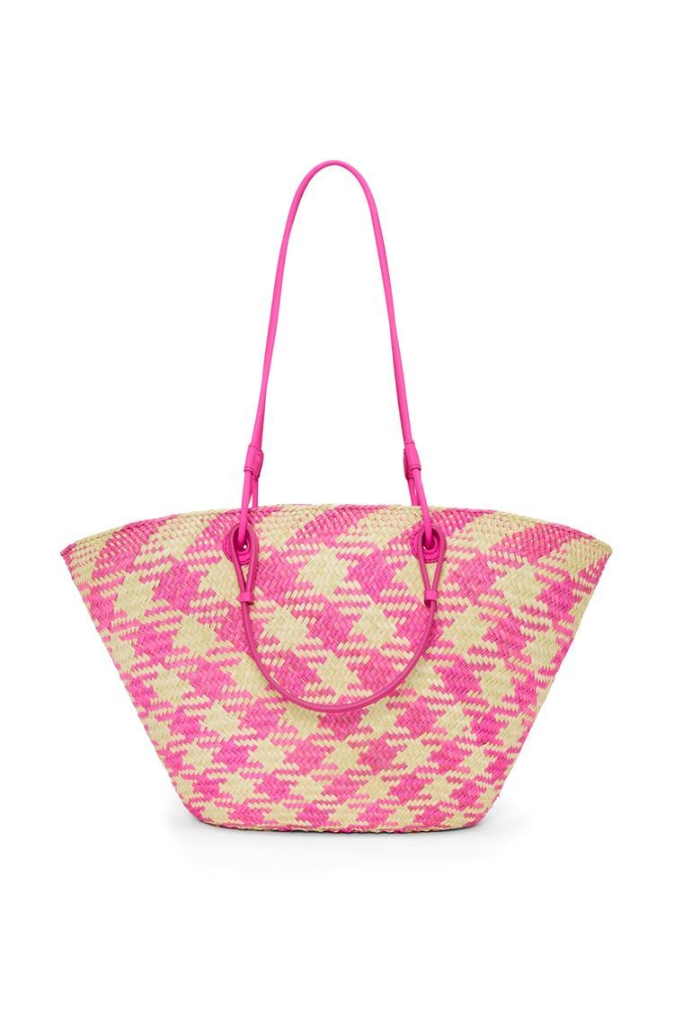 Anagram Basket bag in iraca palm and calfskin