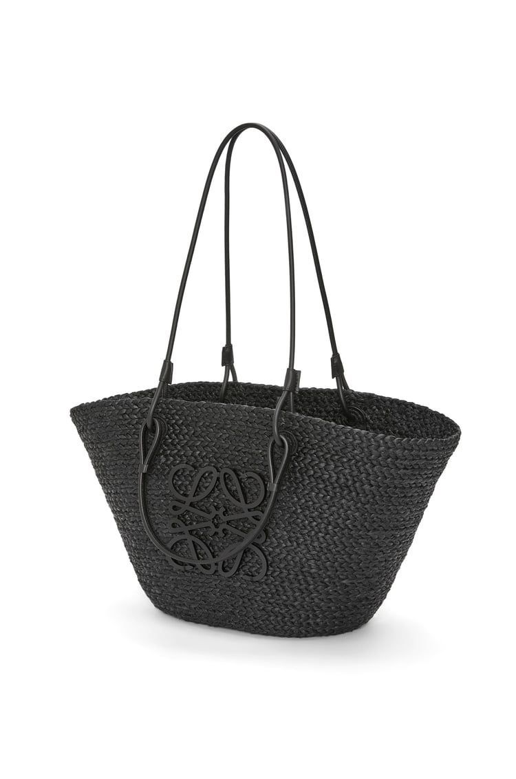 Anagram Basket bag in raffia and calfskin
