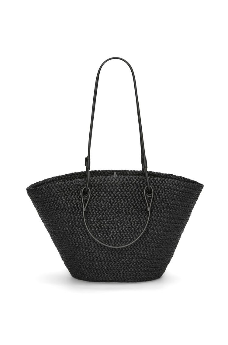 Anagram Basket bag in raffia and calfskin