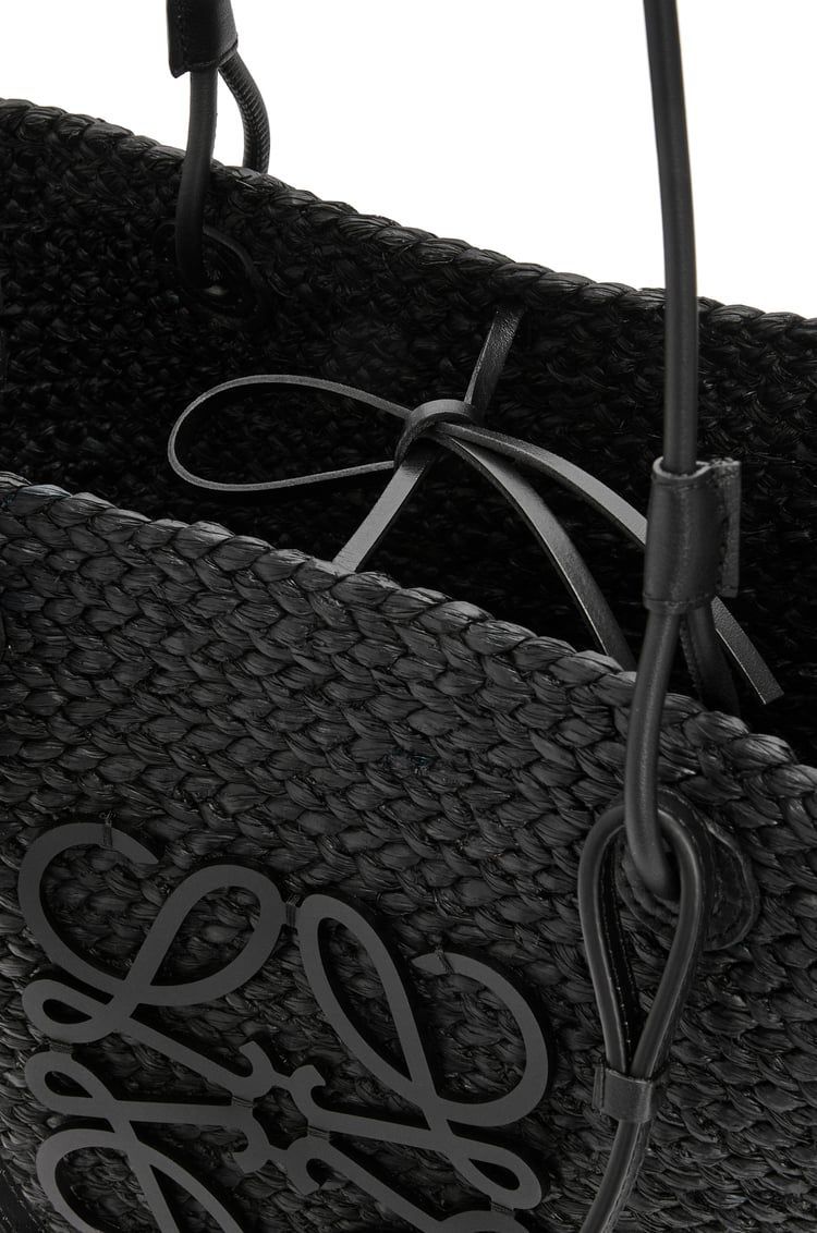Anagram Basket bag in raffia and calfskin