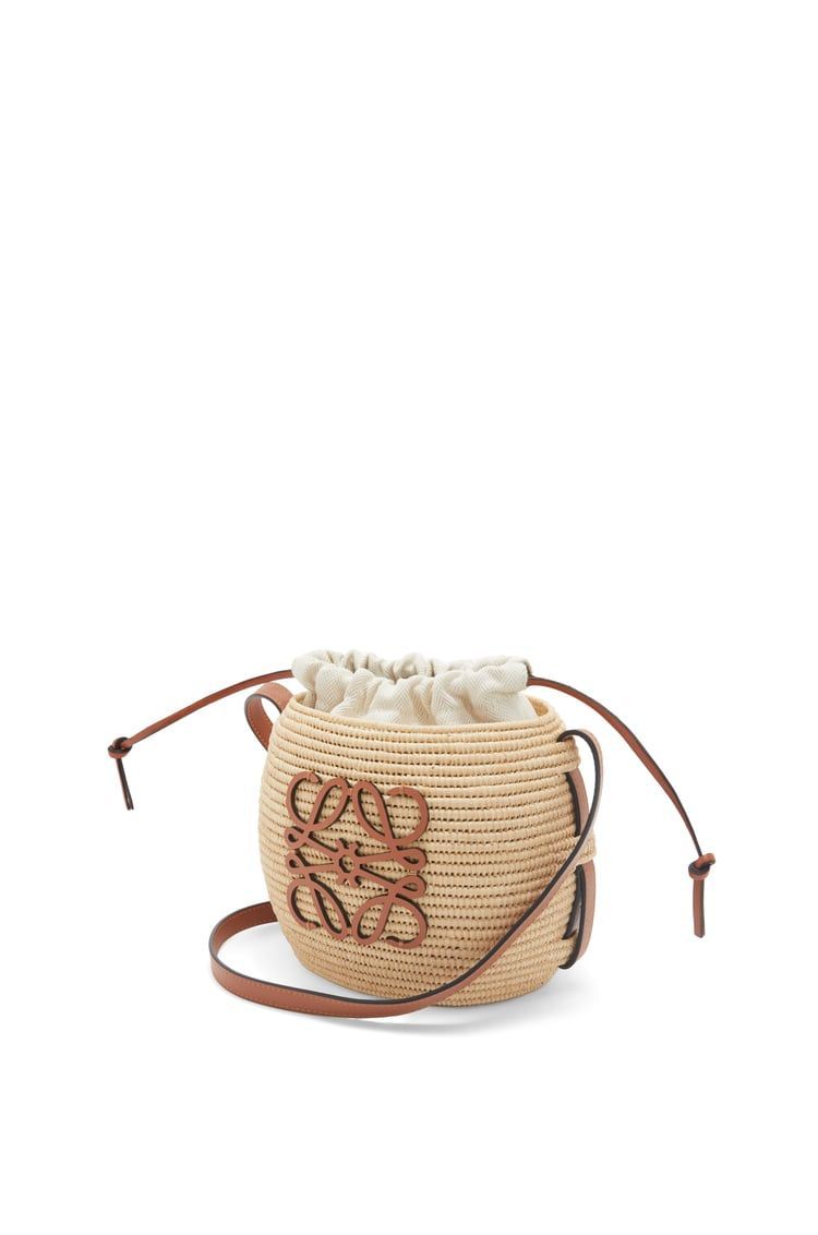 Beehive Basket bag in raffia and calfskin