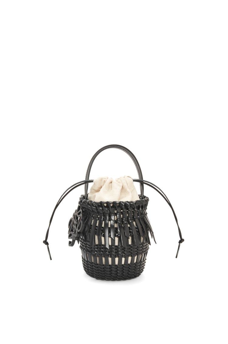 Small Fringe Bucket bag in calfskin