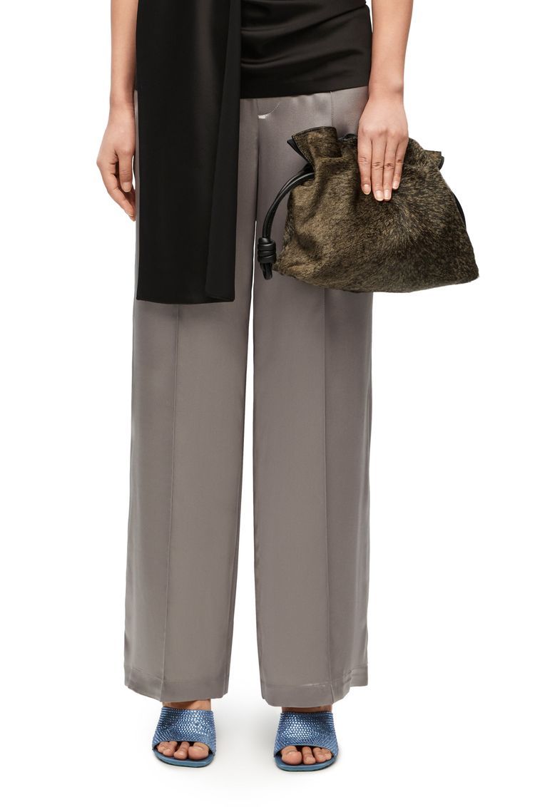 Flamenco clutch in hairy calfskin