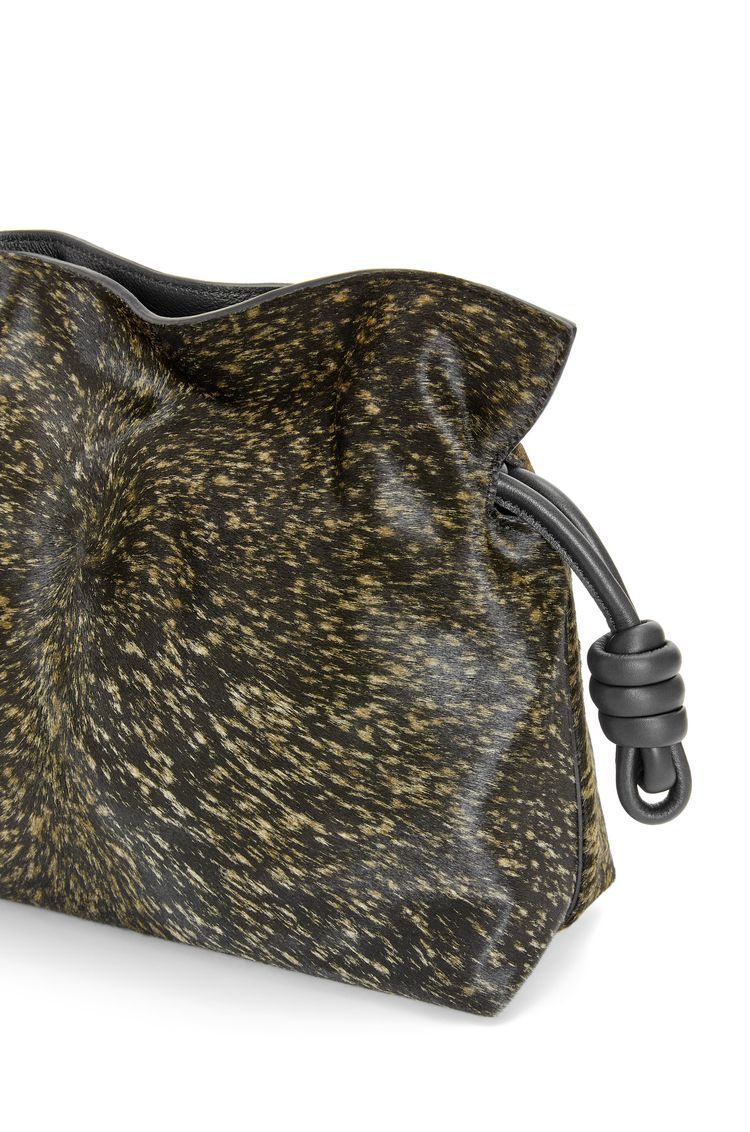 Flamenco clutch in hairy calfskin