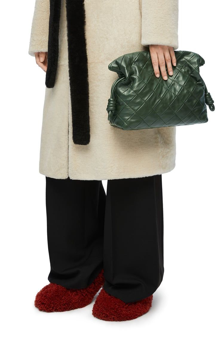 Medium Flamenco clutch in pleated nappa lambskin