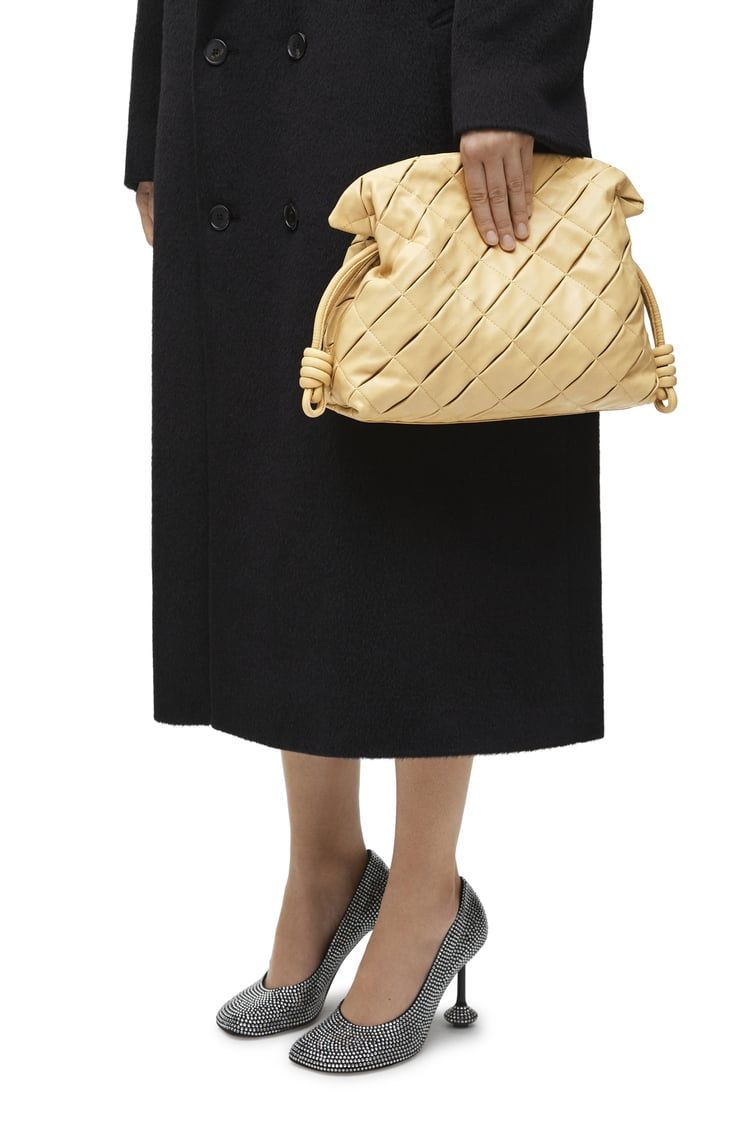 Medium Flamenco clutch in pleated nappa lambskin