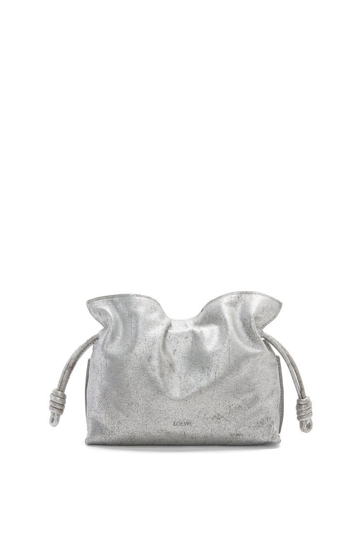 Mini Flamenco clutch in metallic lambskin