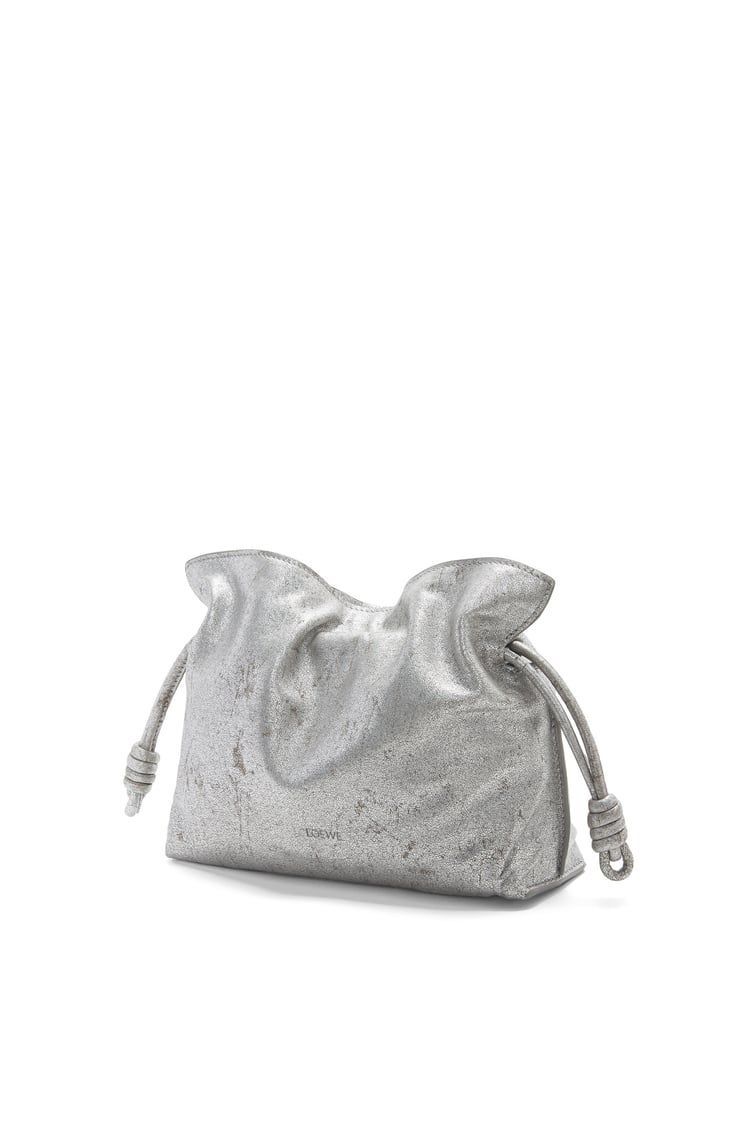Mini Flamenco clutch in metallic lambskin