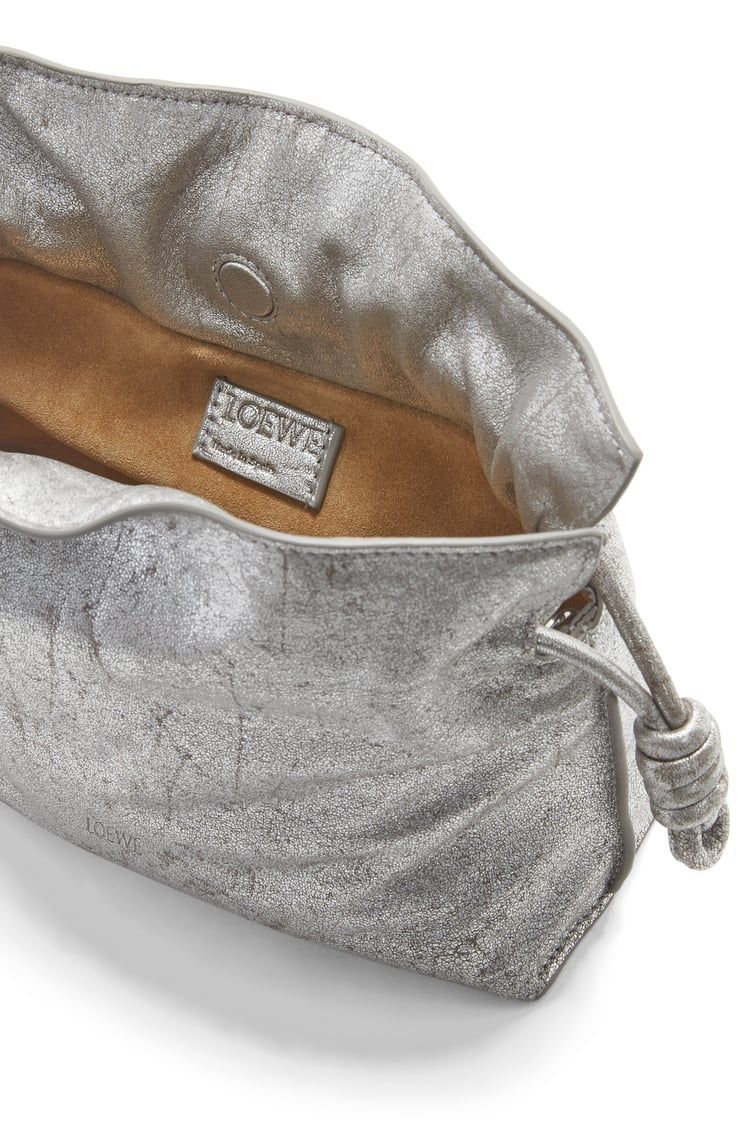 Mini Flamenco clutch in metallic lambskin
