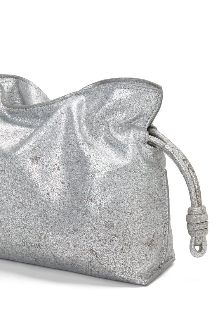 Mini Flamenco clutch in metallic lambskin