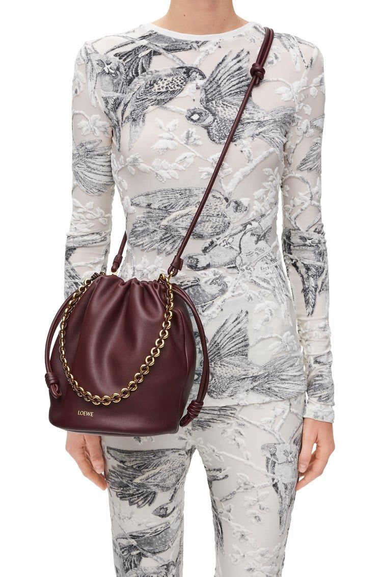 Flamenco purse bucket in mellow nappa lambskin
