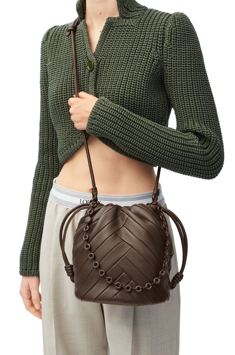 Flamenco Purse Bucket bag in mellow nappa lambskin