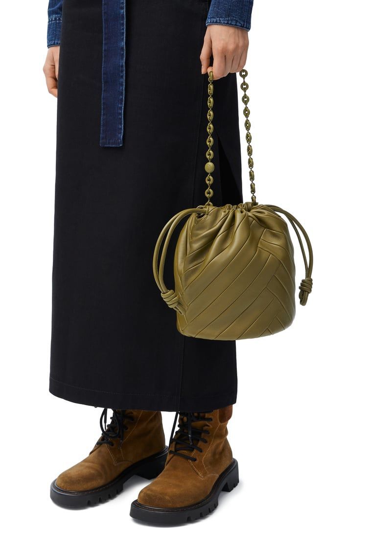 Flamenco Purse Bucket bag in mellow nappa lambskin