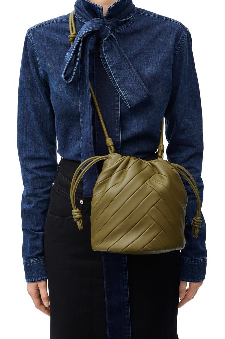 Flamenco Purse Bucket bag in mellow nappa lambskin