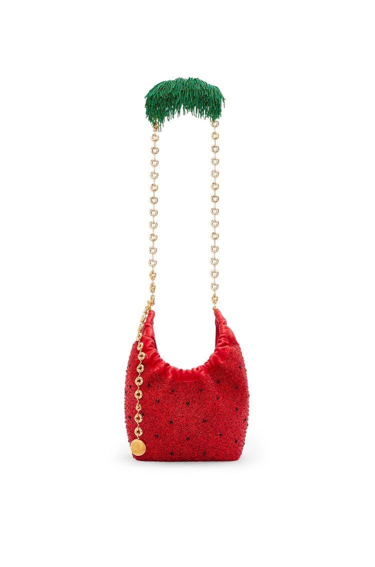 Mini Squeeze bag in beaded leather