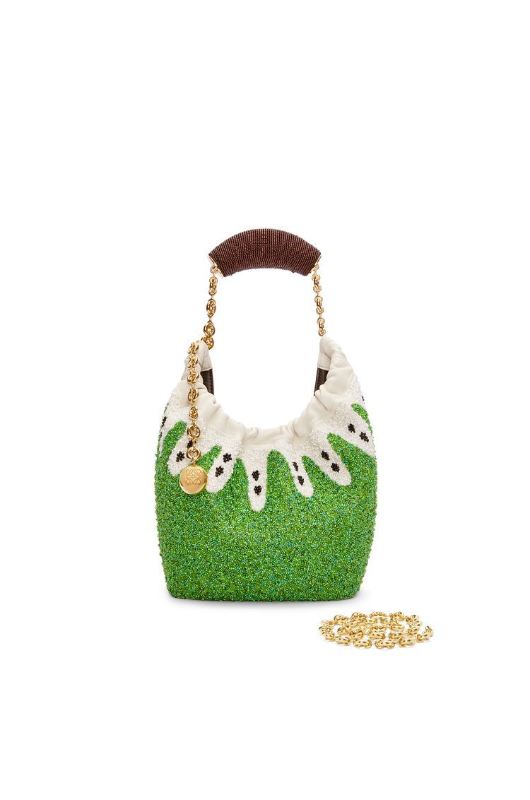 Mini Squeeze bag in beaded leather