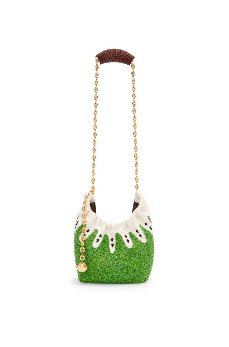 Mini Squeeze bag in beaded leather