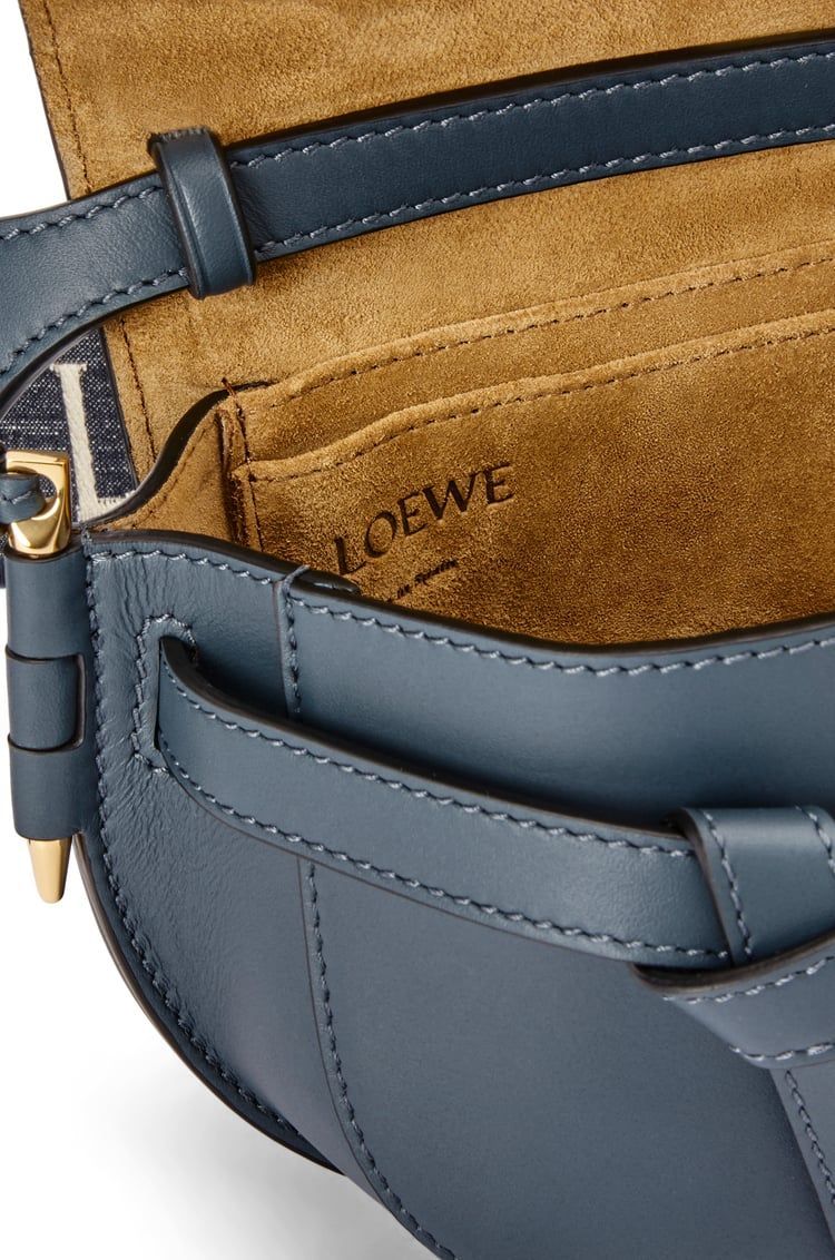 Mini Gate Dual bag in soft calfskin and jacquard