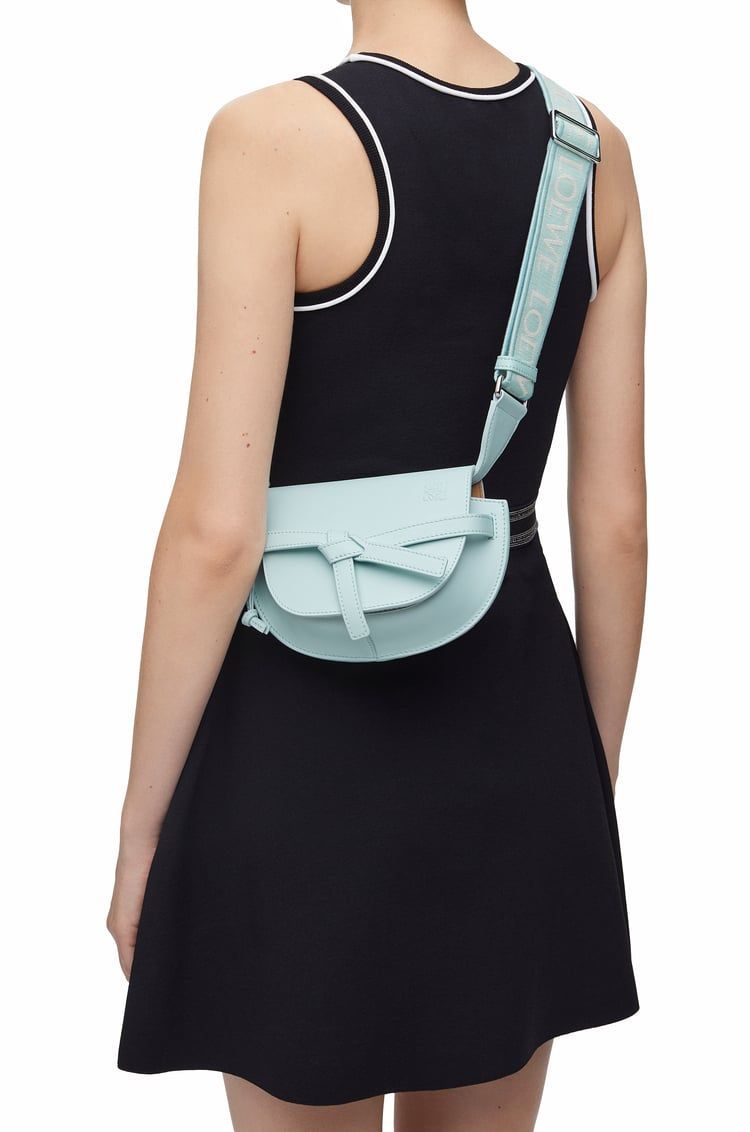 Mini Gate Dual bag in soft calfskin and jacquard