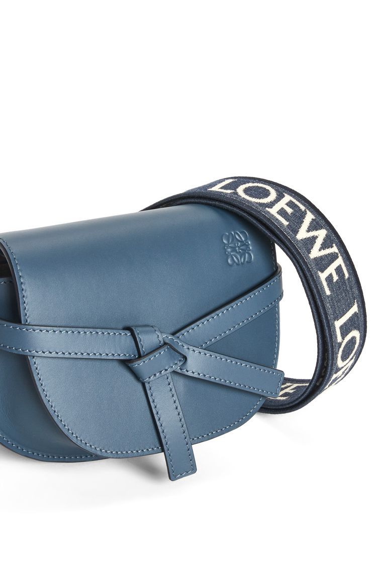 Mini Gate Dual bag in soft calfskin and jacquard