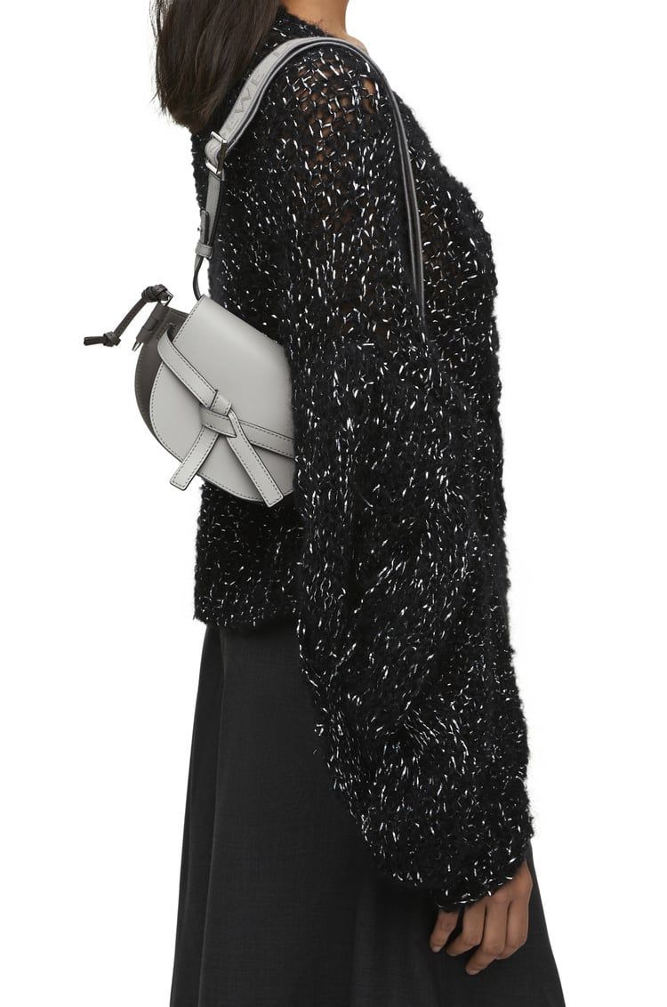 Mini Gate Dual bag in soft calfskin and jacquard