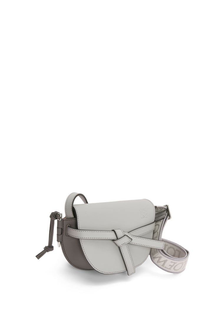 Mini Gate Dual bag in soft calfskin and jacquard
