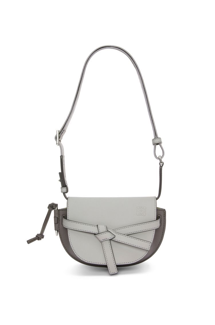Mini Gate Dual bag in soft calfskin and jacquard