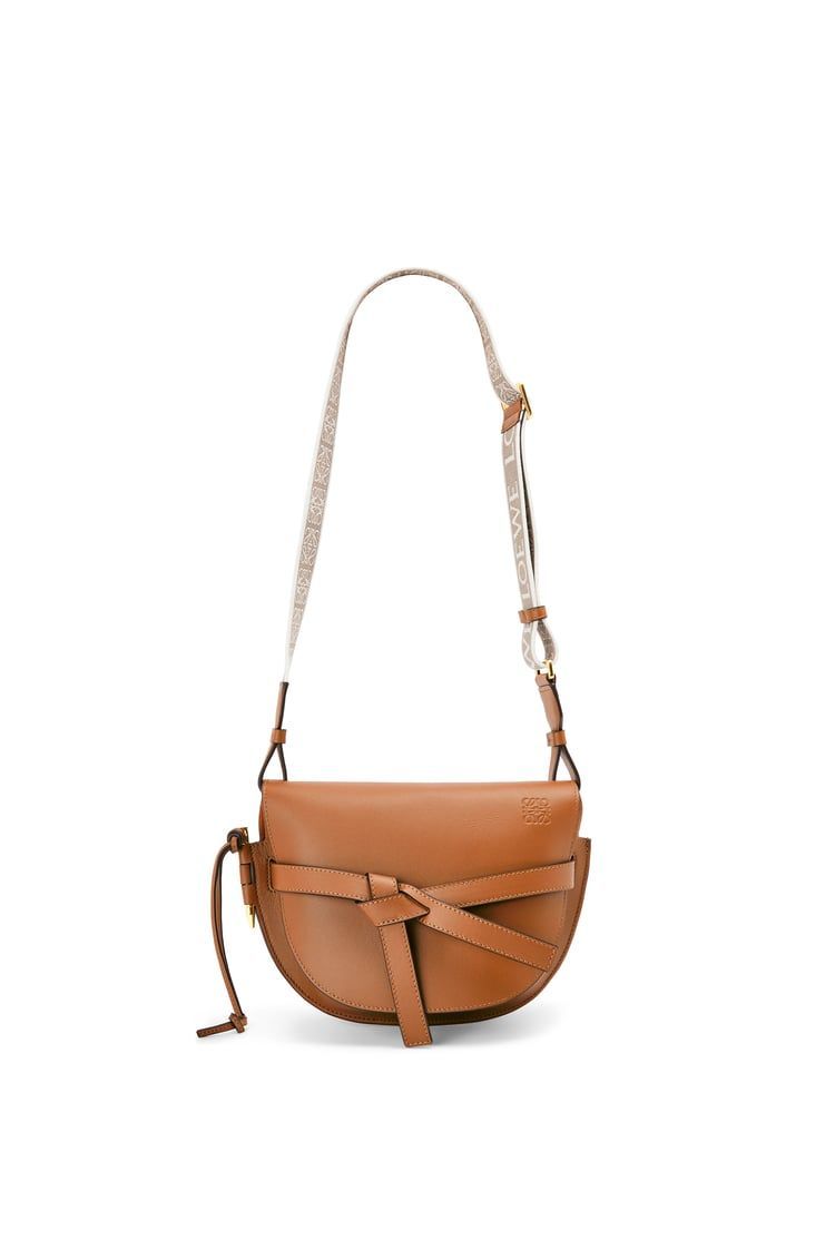 Small Gate bag in soft calfskin and jacquard