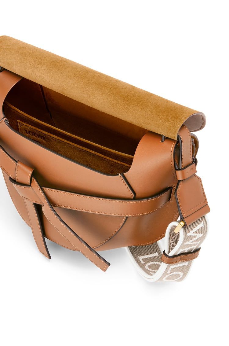 Small Gate bag in soft calfskin and jacquard