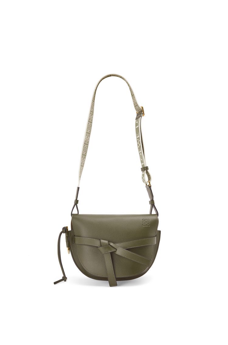 Small Gate bag in soft calfskin and jacquard