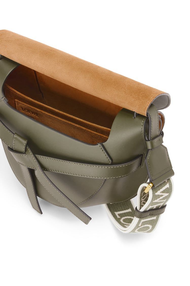 Small Gate bag in soft calfskin and jacquard