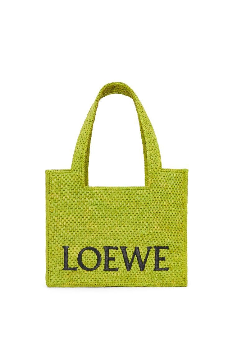 Medium LOEWE Font Tote in raffia