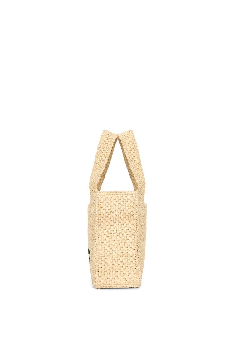 Mini LOEWE Font tote in raffia