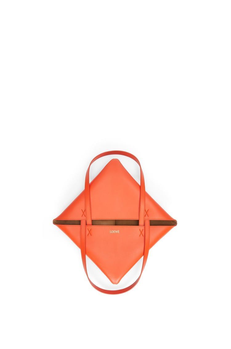 Puzzle Fold Tote in shiny calfskin