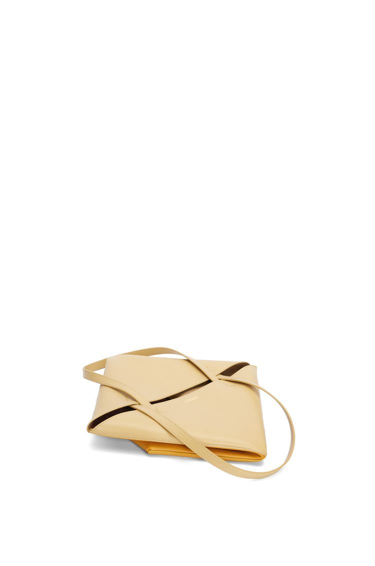 Puzzle Fold Tote in shiny calfskin