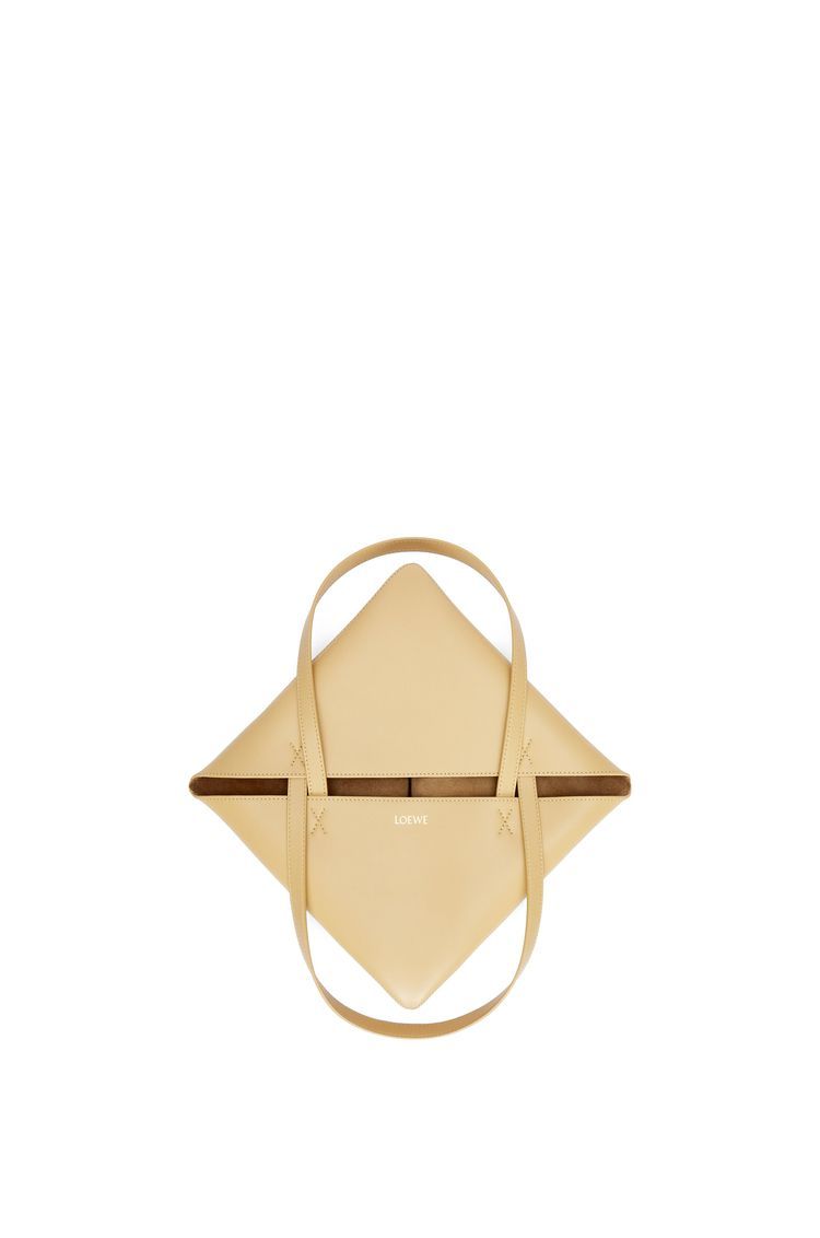 Puzzle Fold Tote in shiny calfskin