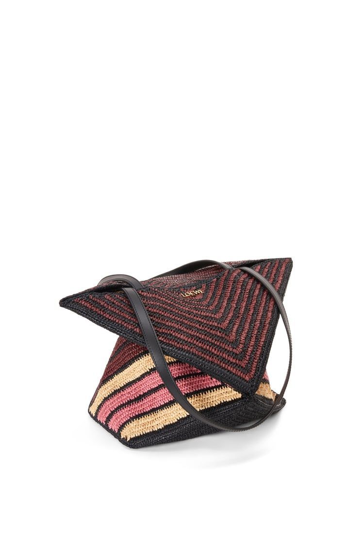 Puzzle Fold Tote in raffia